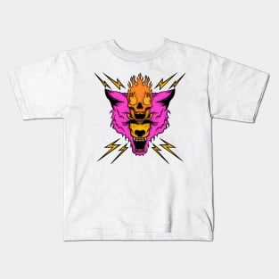 Pink Bear Beast Mode Kids T-Shirt